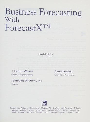 Business Forecasting with Business ForecastX