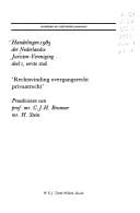 Handelingen 1985 der Nederlandse Juristen-Vereniging