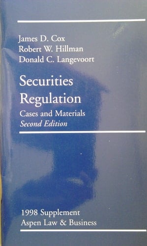 Securities Regulation 1998 Suppl