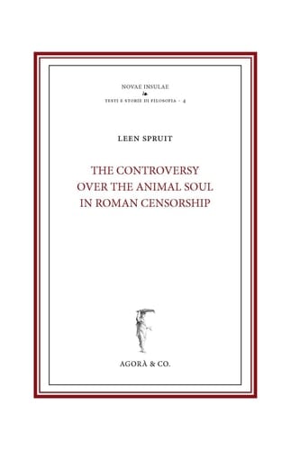 The Controversy Over the Animal Soul in Roman Censorship