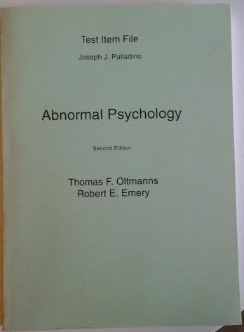 Abnormal Psychology
