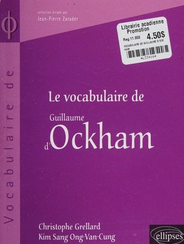Le vocabulaire de Guillaume d'Ockham