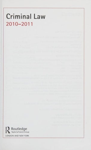 Criminal Lawcards 2010-2011