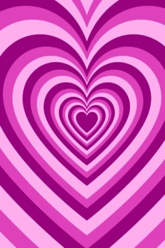 Glossy Finish 6x9 Pink Heart Cover Notebook (200 lined pages)