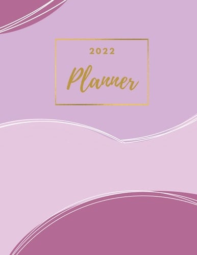2022 Planner: Purple and Gold 12 Months Daily Weekly To Do lists for women girls teens and perfect for any use.