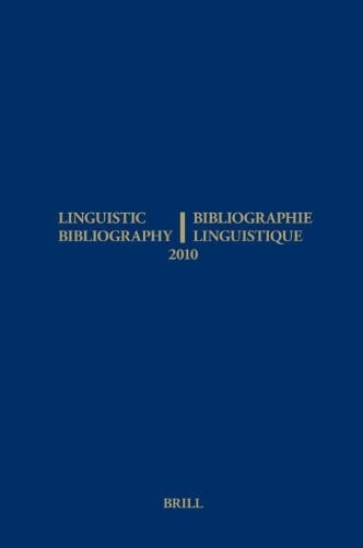 Bibliographie Linguistique Des Année 2010