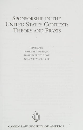 Sponsorship in the United States Context Theory and Praxis