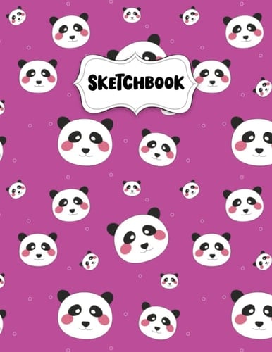 Sketchbook: Panda Pink Cover Sketch Book for Drawing: Blank Sketch Pad for Drawing for Kids: Sketchpad for Drawing for Kids, Bleed Proof Art Sketch Book 8.5 x 11