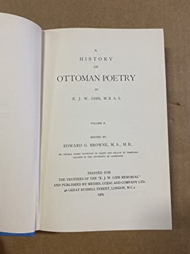 A History of Ottoman Poetry- 1965 Reprint