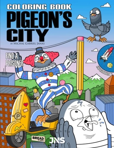 Pigeon's City Coloring Book: Funny Coloring Book for Kids