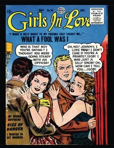 Girls in Love #54 Golden Age Romance Comic 1956