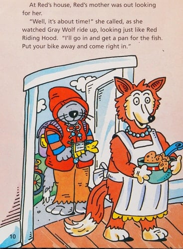 Red Riding Hood and Gray Wolf