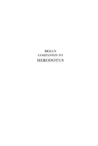 Brill's Companion to Herodotus