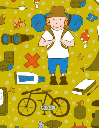 The camping Notebook: Composition Notebook - College Ruled 120 Pages - Large 8.5 x 11