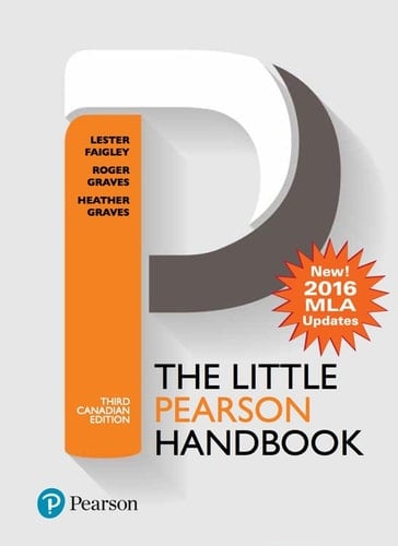The Little Pearson Handbook, Third Canadian Edition (MLA Update), (Subscription)