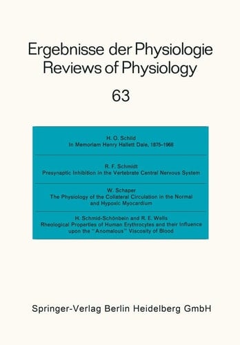 Ergebnisse der Physiologie / Reviews of Physiology Biologischen Chemie und Experimentellen Pharmakologie / Biochemistry and Experimental Pharmacology