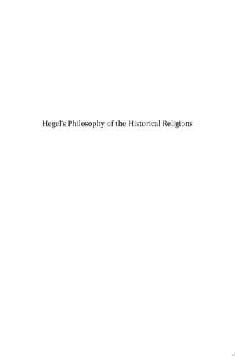 Hegel's Philosophy of the Historical Religions