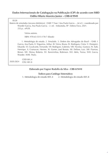 Bateria de simulados OAB primeira fase Simulados com as provas originais + Comentários às questões e relatórios de resultados