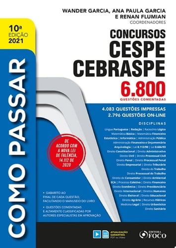 Concursos CESPE CEBRASPE 6.800 Questões Comentadas