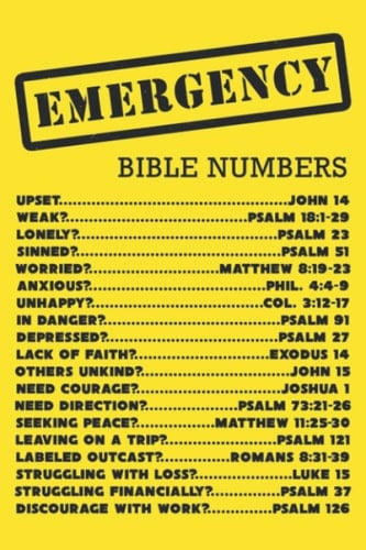 Emergency Bible Numbers Notebook: 120 Pages 6" x 9", Scrapbooking or Drawing, Bible Emergency Hotline Numbers Cool Christian Notebook, christian notebook for women, God Notebook