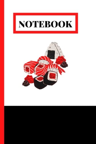 Sushi Notebook with Simple Design: Composition Ruled Book for Boys, Girls, College Students, Men and Women