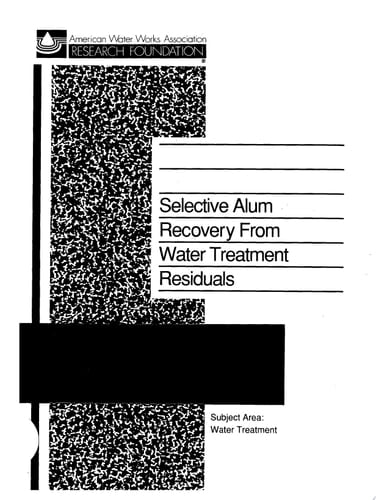 Selective Alum Recovery from Water Treatment Residuals