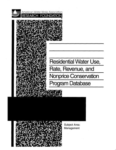 Residential Water Use, Rate, Revenue, and Nonprice Conservation Program Database