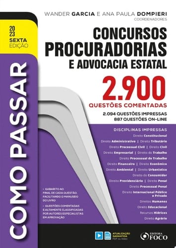 Como Passar em Concursos de Procuradorias e Advocacia Estatal 2.900 Questões Comentadas