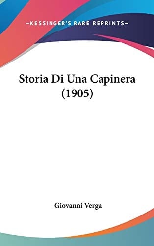 Storia Di Una Capinera (1905) (Italian Edition)