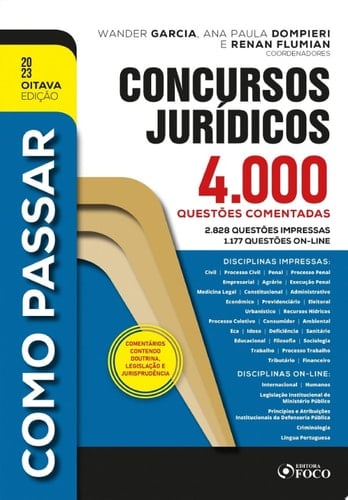 Como Passar em Concursos Jurídico 4.000 Questões Comentadas - 8a Ed - 2023