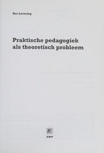 Praktische pedagogiek als theoretisch probleem
