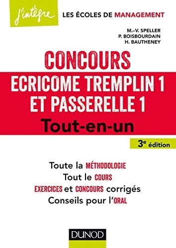 Concours Écricome Tremplin 1 et Passerelle 1 tout-en-un