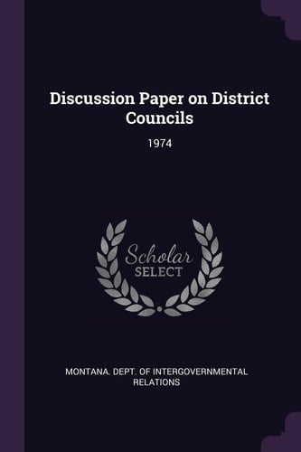 Discussion Paper on District Councils 1974