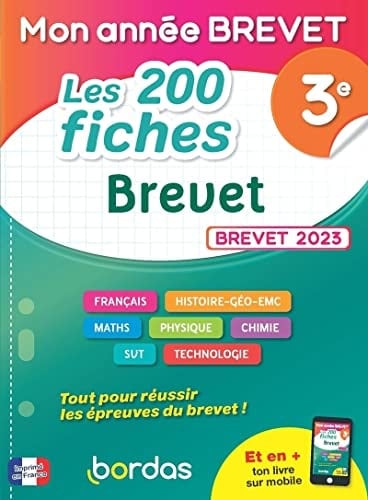 Les 200 fiches Brevet 3e
