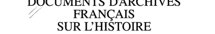 Documents diplomatiques français sur l'histoire du bassin des Carpates 1918-1932