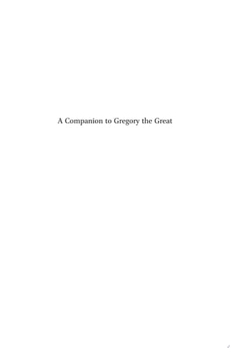A Companion to Gregory the Great