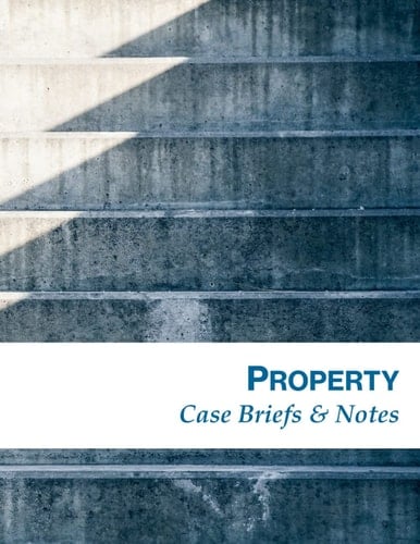 Property: Case Briefs & Notes: Notebook Designed to Help Law School Students: Blue and Cream Geometric Cover