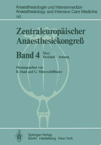Zentraleuropäischer Anaesthesiekongreß Herz Kreislauf · Atmung