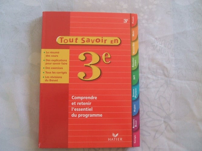 Tout savoir en 3e