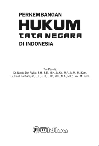PERKEMBANGAN HUKUM TATA NEGARA DI INDONESIA