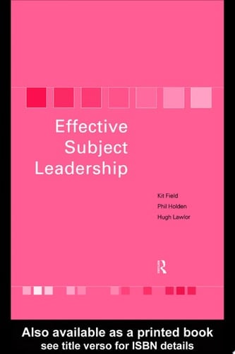 Effective Subject Leadership
