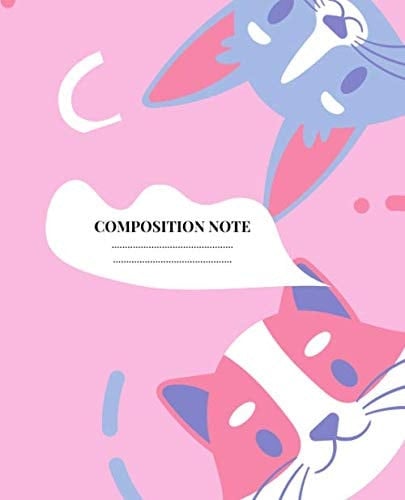 Composition Notebook: Cute Notebook Wide Ruled Blank Lined for Girls and Women, Composition Notebooks, Paperback, School Home, Writing Notes, Journal.