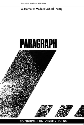 Gender and Sexuality Paragraph Volume 17 Number 1