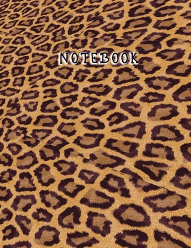 Notebook: Leopard Print Composition Notebook - leopard print notebook journal - College Ruled 120 Pages - Large 8.5 x 11