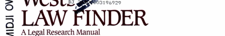 West's Law Finder 1991 Edition