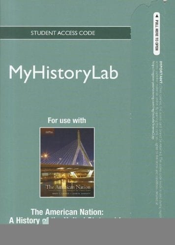The American Nation, Myhistorylab Student Access Code Card