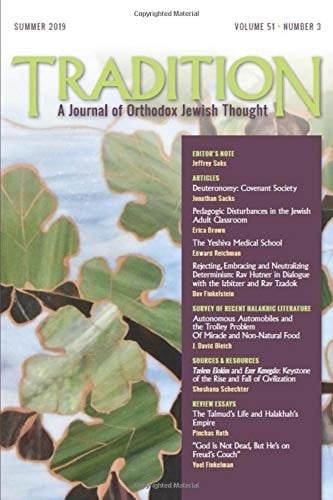 Tradition A Journal of Orthodox Jewish Thought