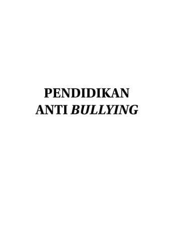 Pendidikan Anti Bullying