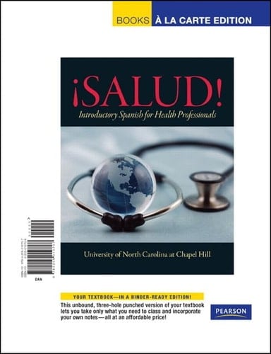 ¡Salud!: Introductory Spanish for Health Professionals (Books a la Carte)