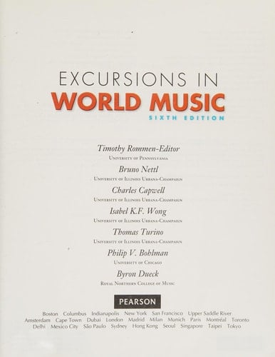Excursions in World Music, 6th Edition